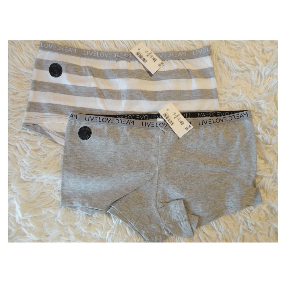 NEW Aeropostale Live Love Dream Boyshort Cotton Panties 2 Pair Pack